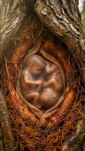 🌿Magical Tree Womb | Twin Babies Fantasy Art | Unbelievable Nature Concept🌿 #TreeWomb #TwinBabies