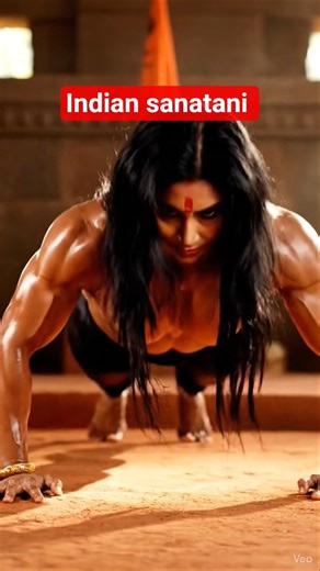 Sanatani Indian Female Bodybuilder Doing Fast Push-Ups | Real Strength & Power