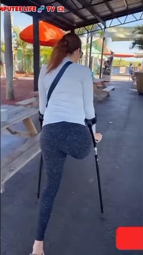 Amputee woman crutches life finding freedom #crutches