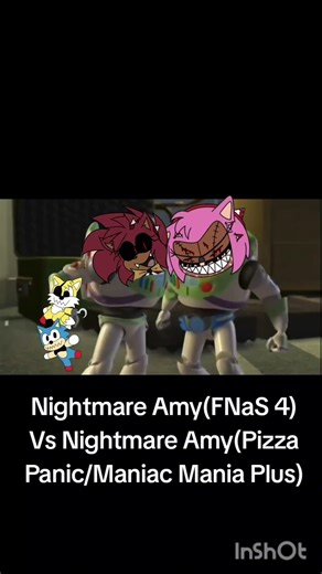Nightmare Amy(FNaS 4) Vs Nightmare Amy(Pizza Panic/Maniac Mania Plus) 👀 #fnasmaniacmania #atreyos