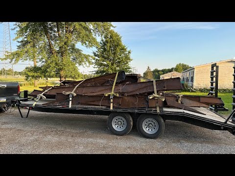 Salvaging and demolition of a Mobile home frame.