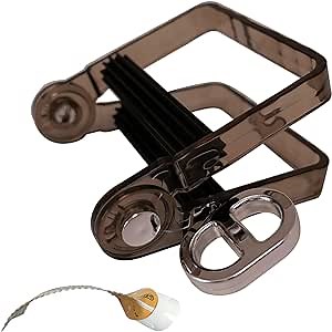 Toothpaste Squeezer, Metal Toothpaste Tube Squeezer Paint Tube Wringer for Artist, Hair Salon, Painter… (Transparent Black)