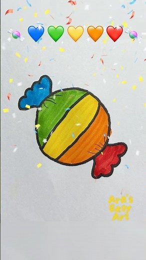 🍬💙💚💛🧡❤️🍬 Satisfying Art ‪@ArasEasyArt‬ #viral #art #ytshorts #colors