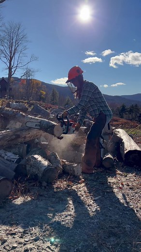 🍯 power tools = ❤️ . @stihlusa . #chainsaw #stihlchainsaw #powertools #gotwood #logging #wood #vermont #mountains #vt #nature #workhard #tuesday #tools #toolsinuse #OF #instadaily #motivation #homeimprovement #winteriscoming #instagood #fire