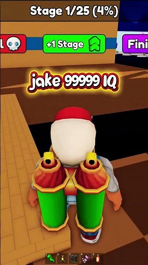 JAKE 99999 IQ Played JAKE Prison Run (OBBY) #roblox #shorts