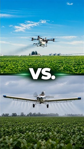 Crop duster vs. agricultural drone: Which is better for spraying? #agriculturaldrone #cropduster