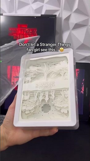 it's a laser-cut, 3D LED Shadow Box! Handmade with special permeable paper,soft glow.