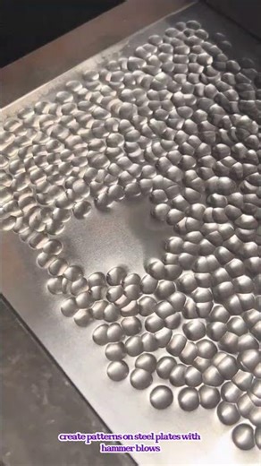 create patterns on steel plates with hammer blows