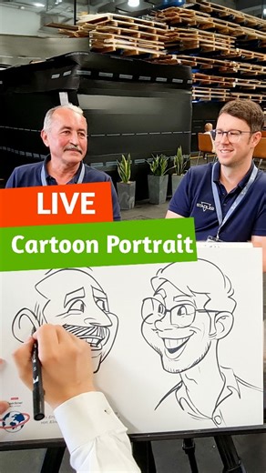 Xi Ding on Instagram: "A caricature in different style #disneystyle #pixarstyle #schnellzeichner #drawing #lifedrawings #liveportrait #streetartist #zeroai #gastgeschenk #eventartist"