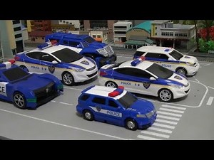헬로카봇 경찰차 자동차 변신 로봇 장난감 모음 Hello Carbot Police Car Transformer Robot Toys