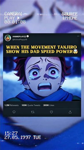 WHEN THE MOVEMENT TANJIRO SHOW HIS DAD SPEED POWER 🤯 #tanjiro #demonslayer #anime #animeedit #amv