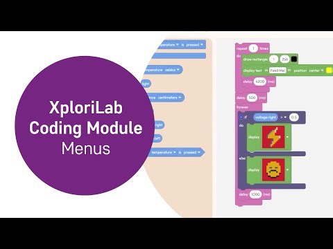 XploriLab Coding: Menus