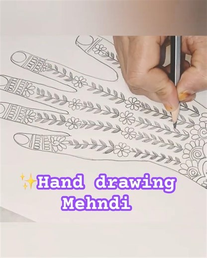 ✨ #MehndiDrawing ✨ Easy Mehndi Design on Paper 💫 Hiba Arts ✨ #henna