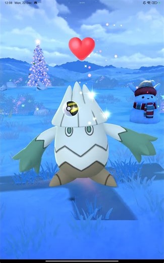 Caught 100% IV Snover ⭐ #pokemongo #pokemon #snover #wildpokemon #xiaomipad6