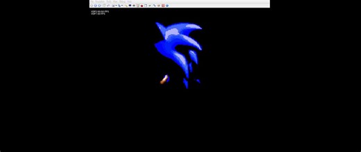 作成中の自作のSEGA Saturn版SONIC CDをSEGA Saturnのエミュレータ、Kronosを使って起動してみた タイトル＋イントロ部分まで完成しています
