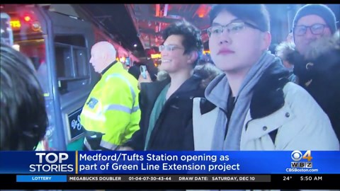 New Medford-Tufts MBTA station opens on Green Line extension