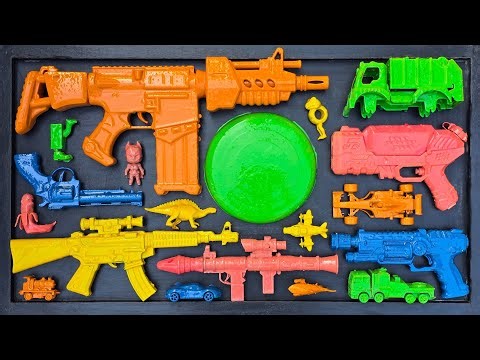 Cleaning Nerf Sniper Rifle Toys, Racing Cars, Mixer Trucks, Trains, Assault Rifles, Excavators