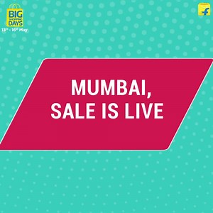 Mumbai! Flipkart's Big Shopping Days are LIVE. Massive price drops ↘️on widest selection. Enjoy 10% instant discount on HDFC Credit & Debit Cards. *T&C Apply | Flipkart