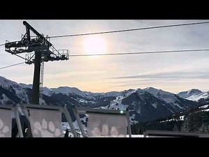 Breathtaking Snowy Mountains in Saalbach Hinterglemm | Ski Lift Adventure