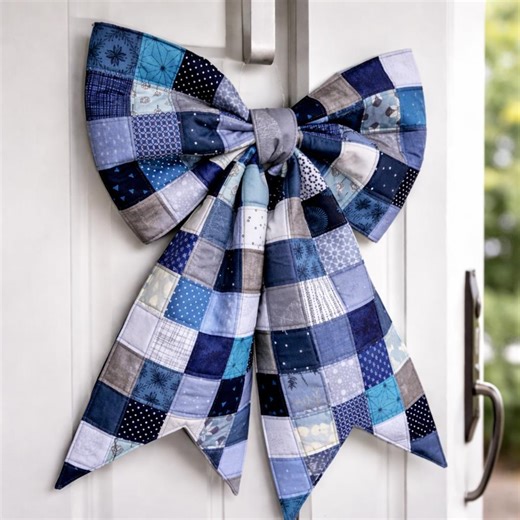 Giant Patchwork Bow Quilt Block Pattern, Beginner Sewing Tutorial (PDF Download) - Etsy UK