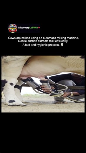 How Milk Is Extracted Using Machines 🐄 #education #shorts