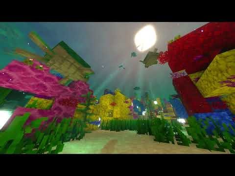 Underwater world of Minecraft. Ambient for work or sleep.