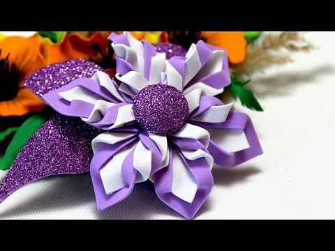 DIY foam flowers tutorial - Foam sheet Craft Ideas - Tatiana Craft