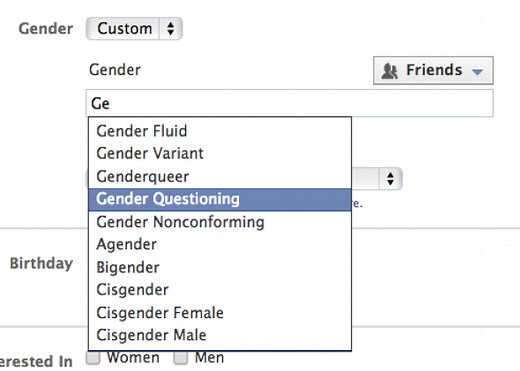 Here Are All 56 "Custom" Gender Options on Facebook