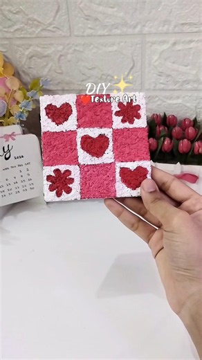 DIY Texture Art ✨❤️ #craft #art #painting #handmade #shortsviral #roomdecor