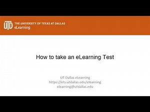 How to Take an eLearning Test