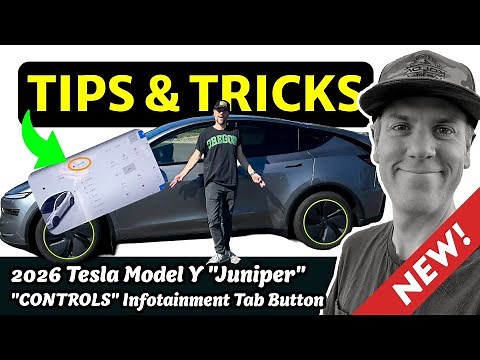 2026 Tesla Model Y Juniper "Controls" Tab Infotainment Button Tutorial, Tips & Tricks (Ep. 457)
