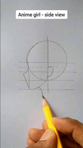 Quick and Easy Anime Girl Side View Drawing Tutorial #MangaDrawing #ArtTutorial