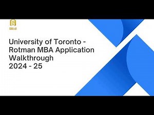 How to Apply to Rotman MBA: Walkthrough of the Rotman MBA 2024 application