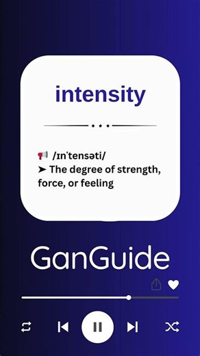 C1 English Word: INTENSITY | Meaning & Pronunciation