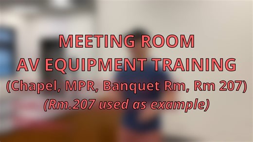Meeting Room AV Training Video