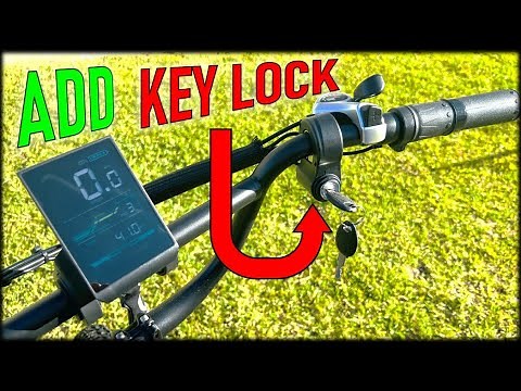 $15 Easy Install of Key Lock on any eBike or Scooter - Ignition Key