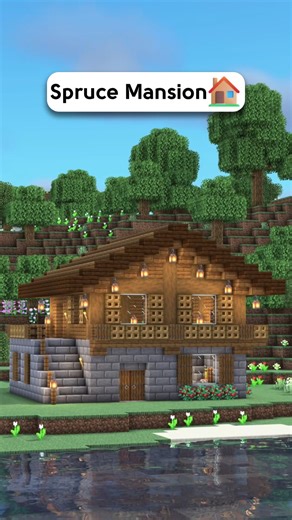 Zediaph on Instagram: "Minecraft Spruce Mansion   Download my builds on Patreon (Link in bio)  Full Tutorial on YouTube: Zediaph ✅ Follow for more Minecraft builds!  Minecraft: Java 1.21.4 ☀️ Shaders: BSL #minecraft #minecraftbuilds #minecraftinspiration #minecrafttutorial #minecraftideas #zediaph #teamzediaph"