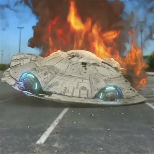 UFO CRASH PURPLE SCREEN CHROMA KEY 1X1