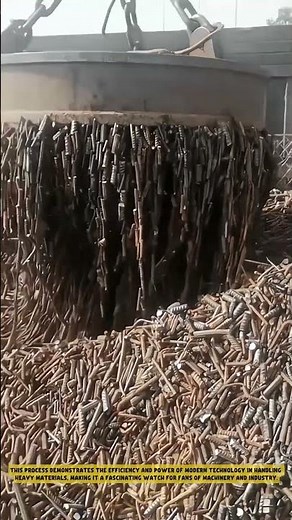 The Extraordinary Power of Giant Magnets Lifts Thousands of Steel Pieces at Once