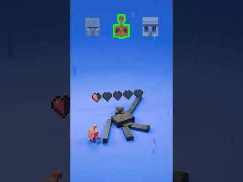 Minecraft iron golem the hero vs witch and copper golem satisfying 3D cloth simulation
