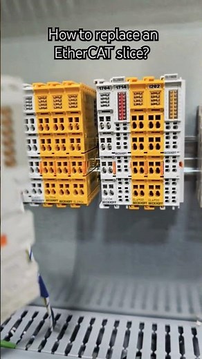 How to replace a Beckhoff PLC EtherCAT slice from DIN rail?