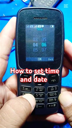 nokia mobile me time kaise set kare how to set time in nokia keypad phone #sortvideo #viralshort✅💯