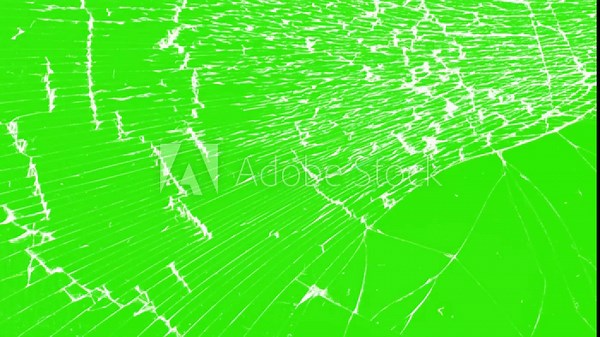 Shattered and broken glass shards flying through, Glass broken animated green screen video, 3D Animation, Filmed on high speed cinema camera, 1000 fps. fracture glass green screen.