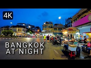 [4K] Night Walk In Bangkok Old Town - Thailand 2021