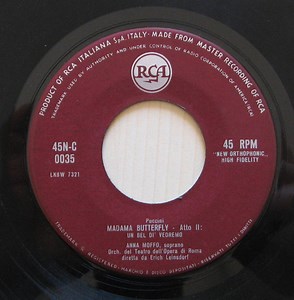 Anna Moffo Soprano Orchestra Del Teatro Dell'Opera Di Roma Diretta Da Erich Leinsdorf - Madama Butterfly