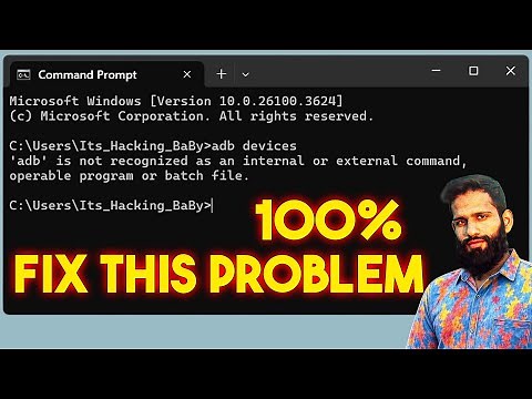 How To Fix adb is not recognized as an internal or external command, operable program or batch file