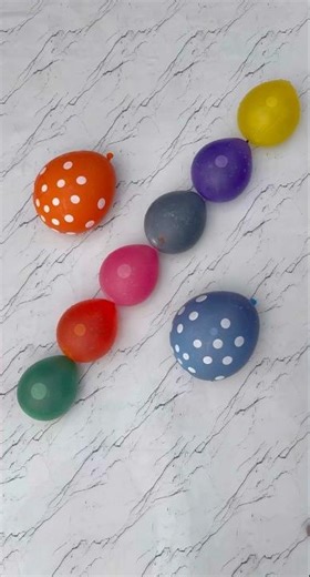 Orange Blue & Six Small Water Balloon Orbeez #asmr #asmrsounds #satisfying #oddlysatisfying