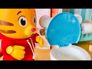 DANIEL TIGER Trolley Ride Washing Hands and Marble Run Toy Compilation