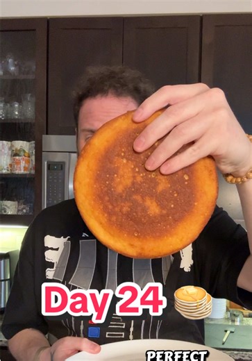 Day 24 of making one pancake a day until we make the perfect pancake 🥞 Today was a return to greatness gang, this batter is consistently a 9 out of 10. The big test, can it handle additives like blueberries or chocolate 👀 Sooo tune in tomorrow as we continue to strive for perfection ❤️ #pancakes #cookingtiktok #homecooking #pancakerecipe #chefsoftiktok
