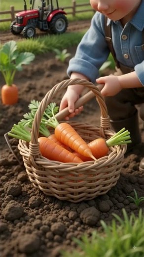 Tiny Farmers Harvesting Tiny Carrots 🥕🌱 | A Peaceful Day in Tiny Village 🏡✨